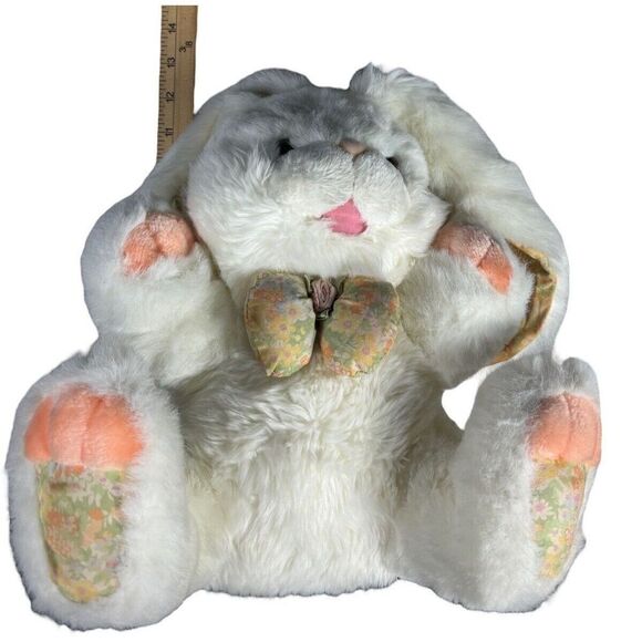 Gina Soft Toys Bunny Rabbit Plush Furry Long Floppy Ears Cream Easter Spring - Picture 12 of 13
